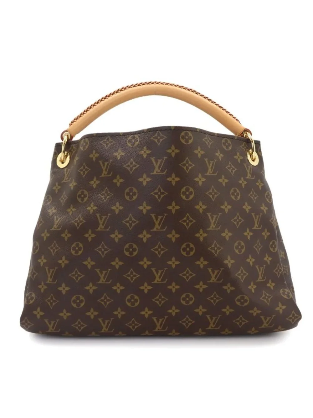 Louis Vuitton Monogram Artsy MM Shoulder Bag Brown Gold